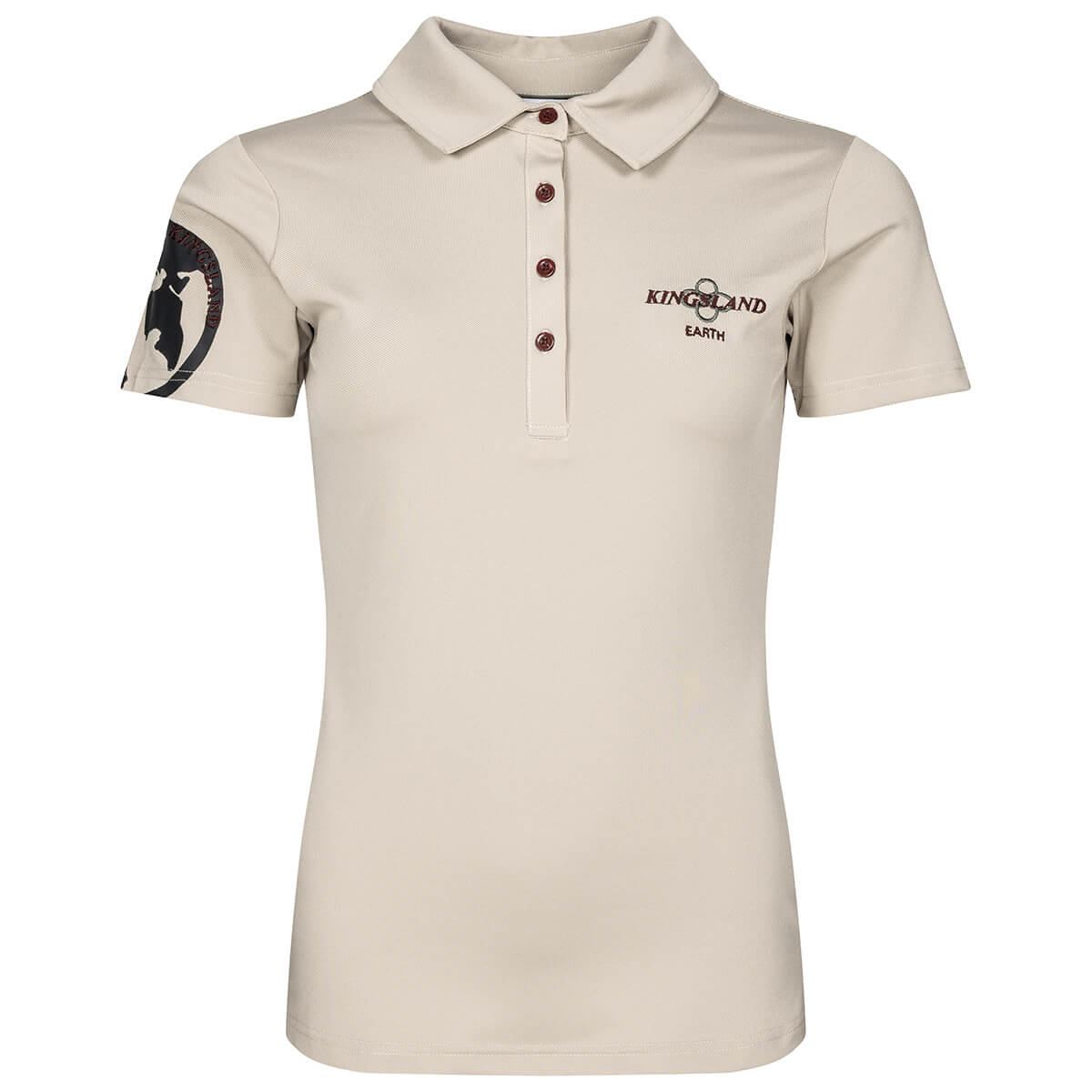 Kingsland Bellarosa pique polo | Beige dove